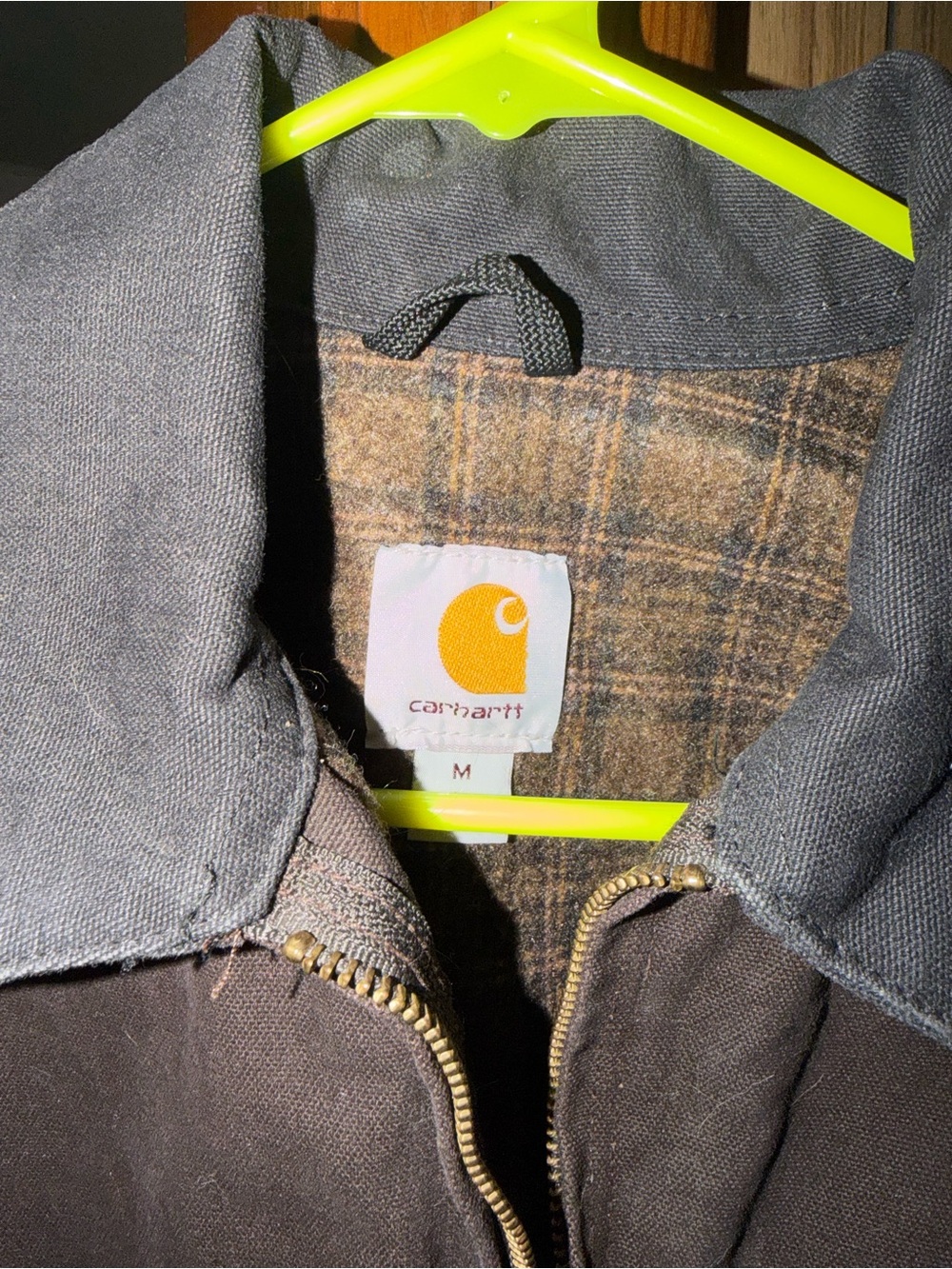 Vintage 90’s Carhartt Sandstone Detroit Lined J97 DKB Jacket - Picture 3 of 5